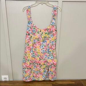 Beginning Boutique Colorful Floral Mini Dress